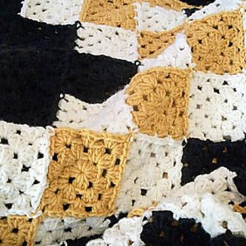 Double Irish Chain Granny Square Blanket