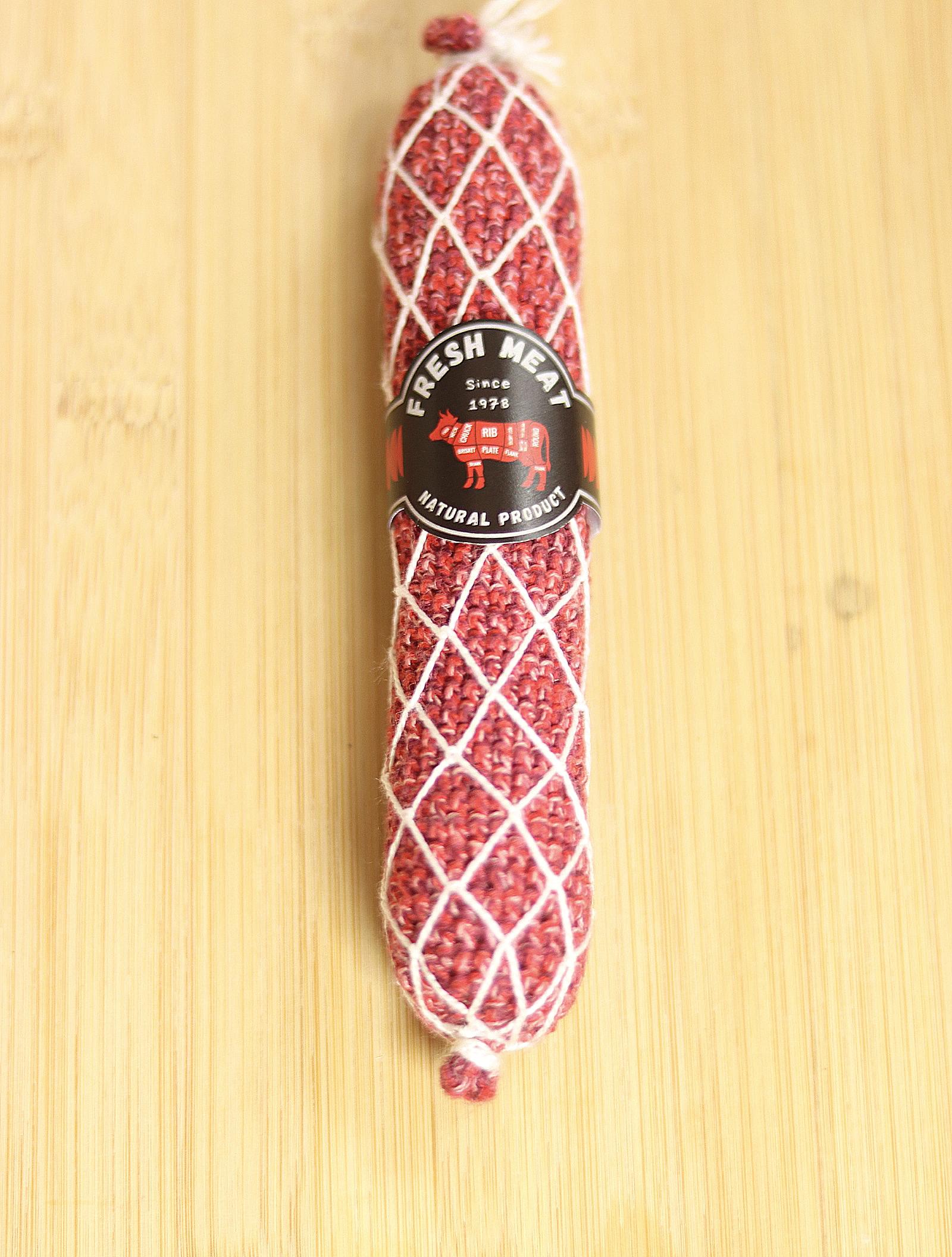 Crochet Sausage & Salami Amigurumi Pattern | Miniature Deli Meats (PDF Tutorial)