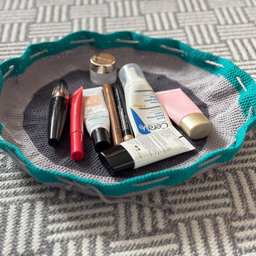 'Flat out' make-up bag
