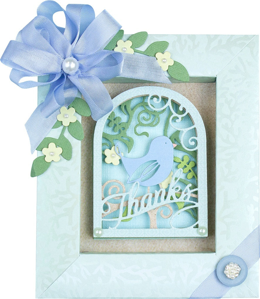 Spellbinders Shapeabilities Dies By Becca Feeken - Layered Sweet Birdie Thanks Scene