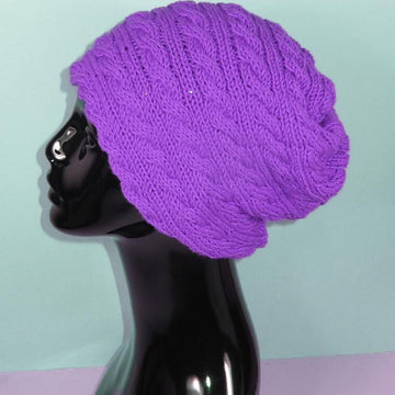 Sideways Cable Slouch Hat