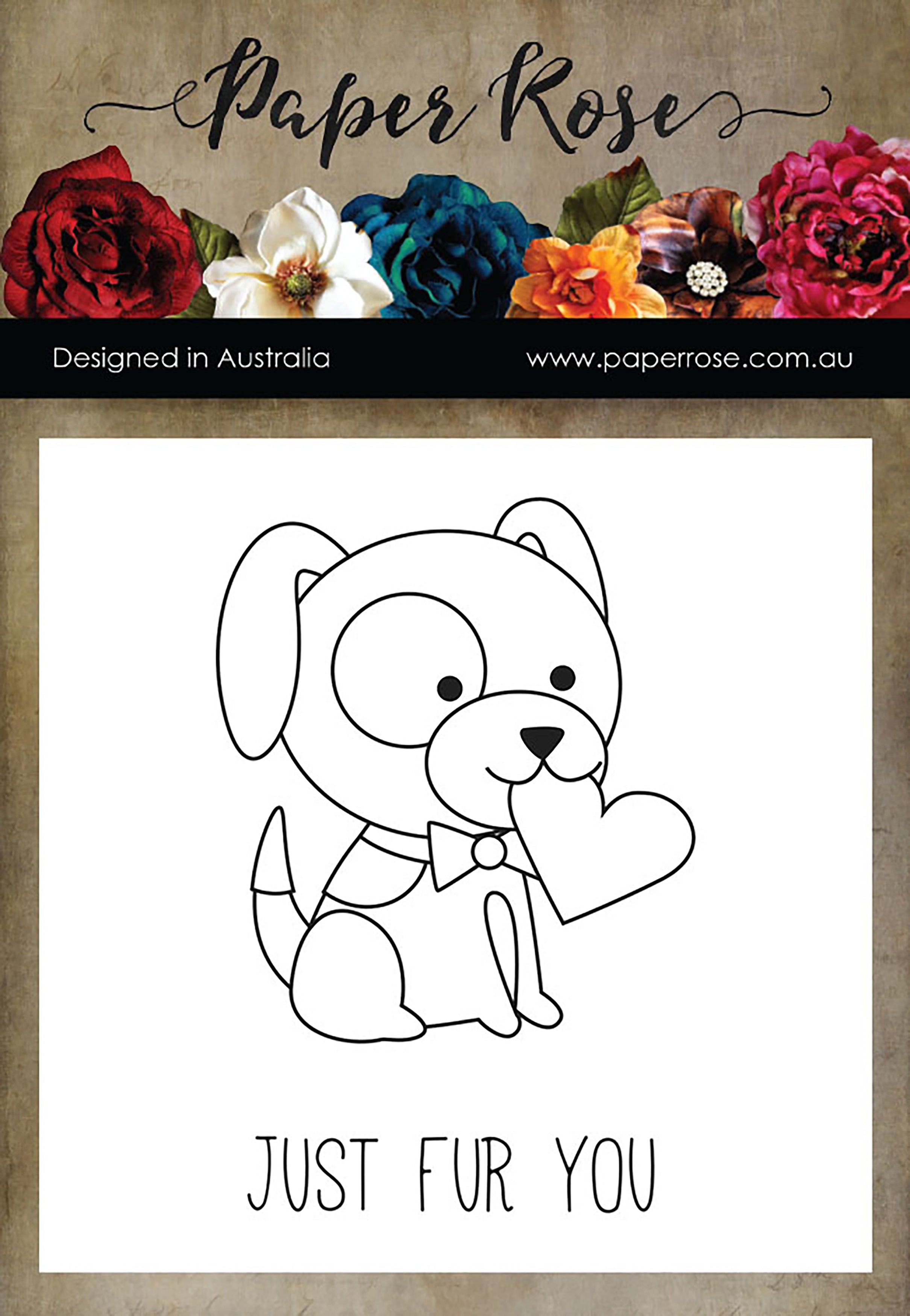 Paper Rose Cling Stamps - Puppy Love