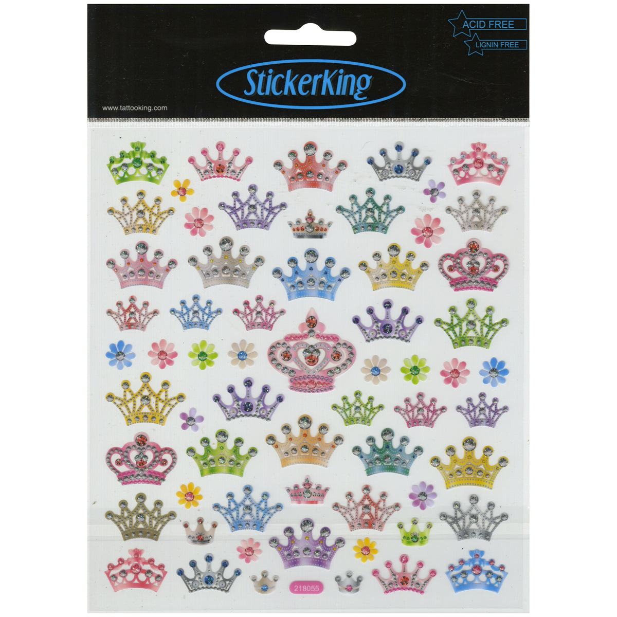 Tattoo King Sticker King Stickers - Bejeweled Crowns