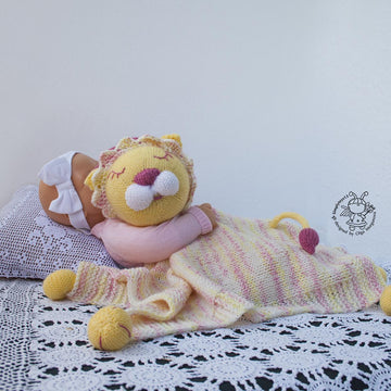 Lion Toy Baby Lace Blanket