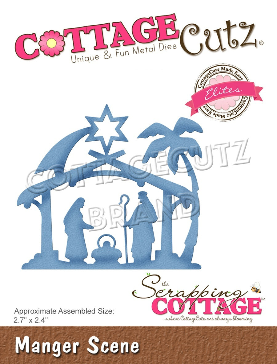 CottageCutz Elites Die - Manger Scene, 2.7"X2.4"