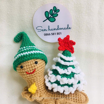 Pine tree Snail- Crochet pattern - PDF File - English