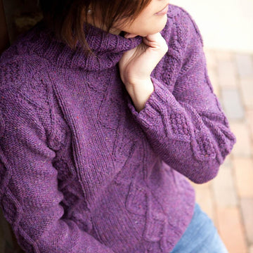 Diane Keaton Cabled Turtleneck