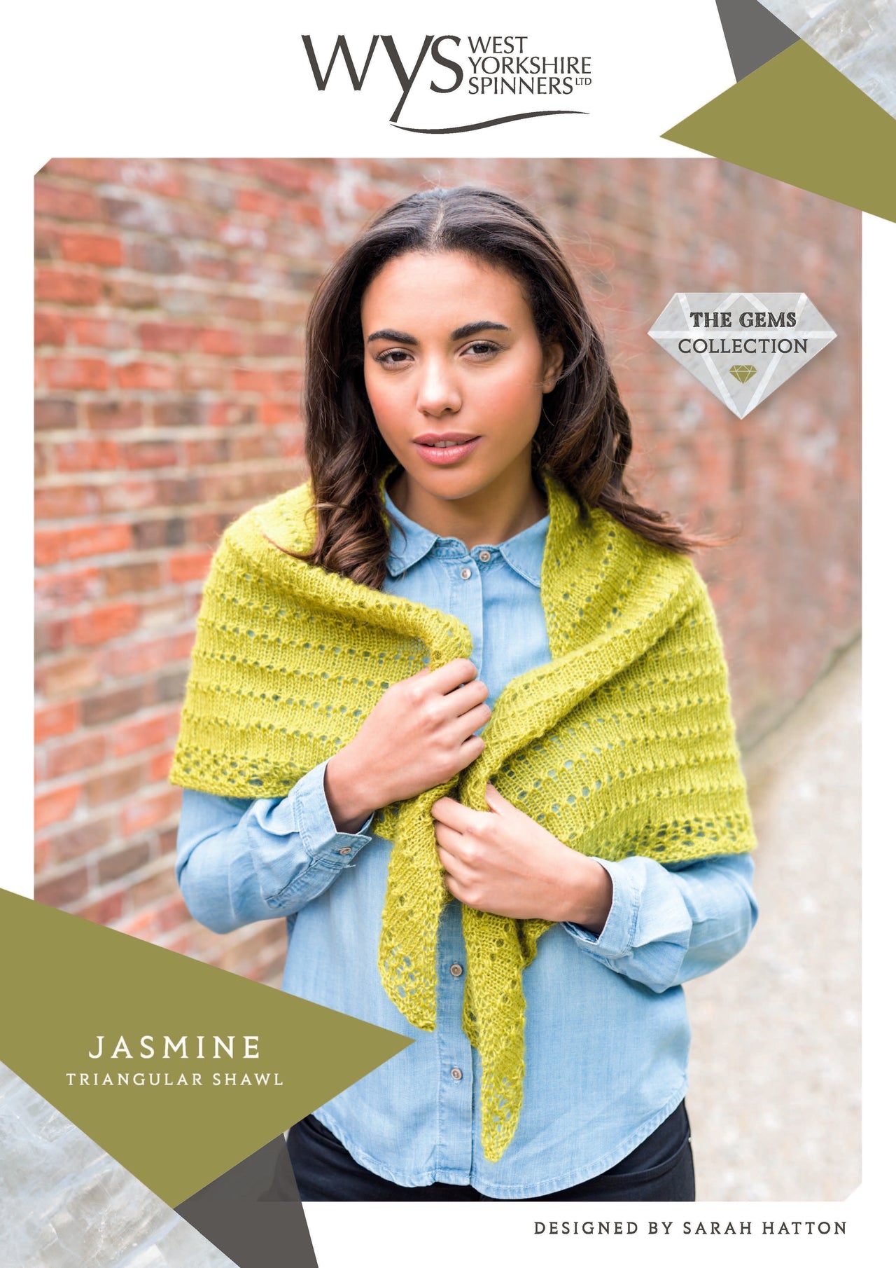 Jasmine Triangular Shawl in West Yorkshire Spinners Wensleydale Gems Hanks - WYS90999 - Downloadable PDF