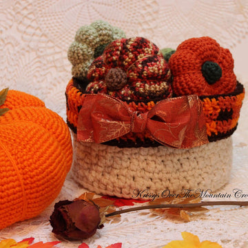 Round Plaid Basket
