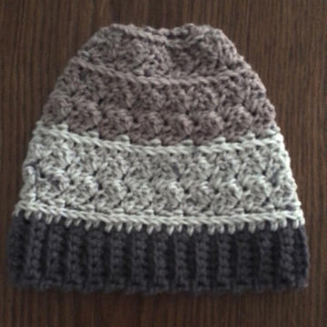 Rugged Slopes Messy Bun and Beanie