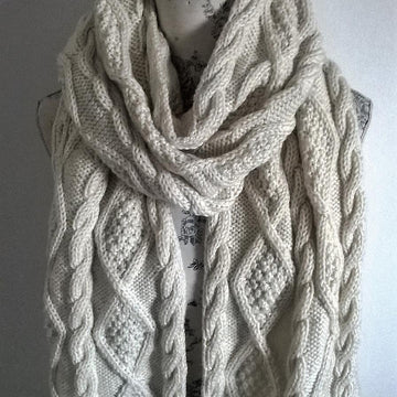 Aran Cable Scarf and Throw