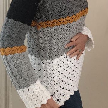 Slanted Squares Sweater