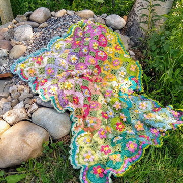 Macaroon Blossom Afghan