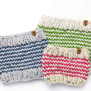 Pinstripe Cowl Scarf Toddler Children Women Chunky Stripes