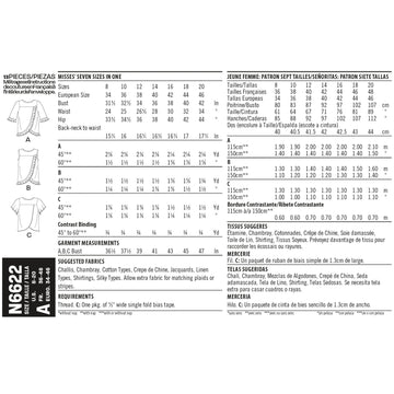 New Look N6622 Misses' Tops 6622 - Paper Pattern, Size 10-12-14-16-18-20-22