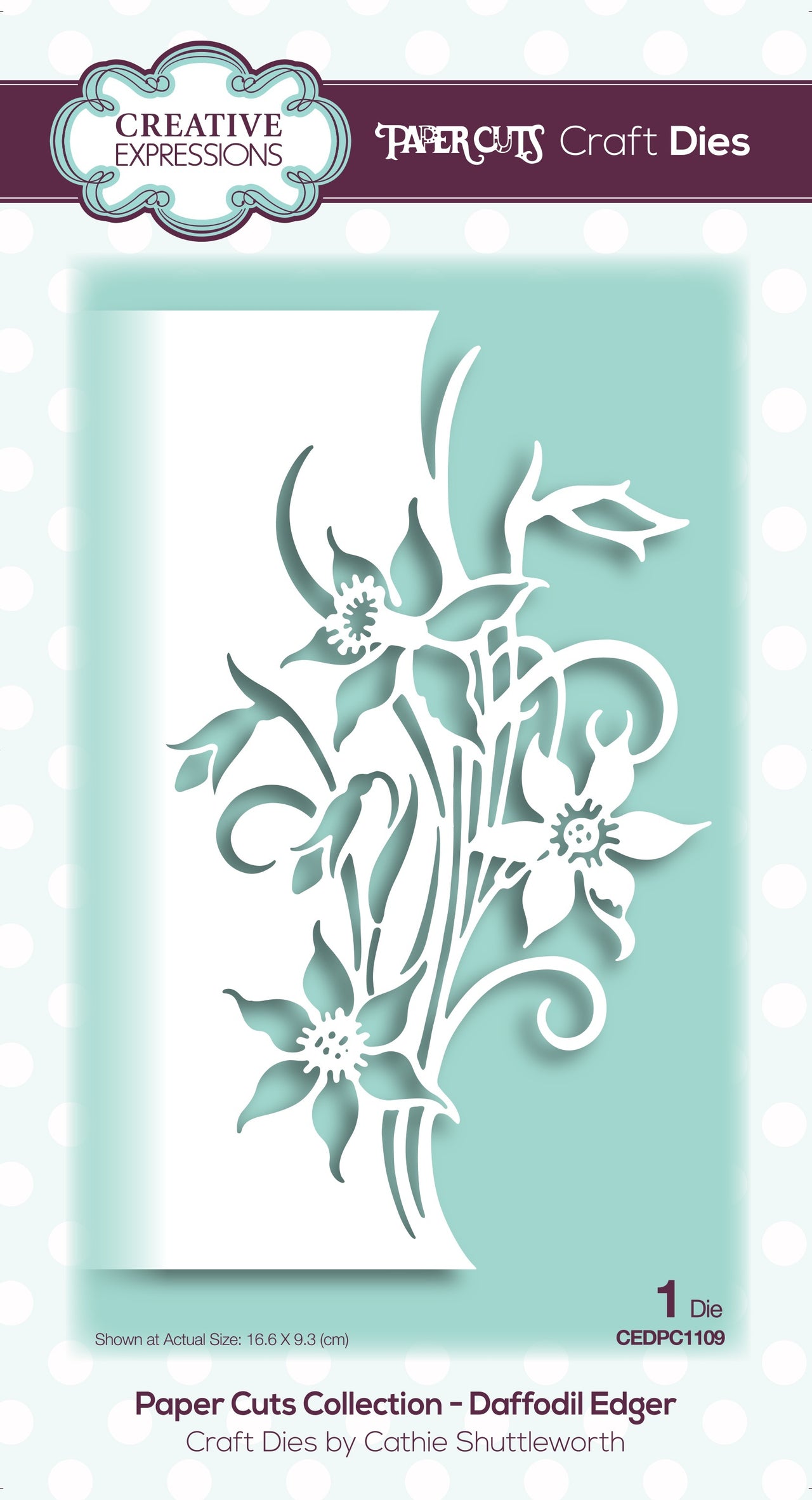 Creative Expressions Paper Cuts Edger Craft Dies - Daffodil