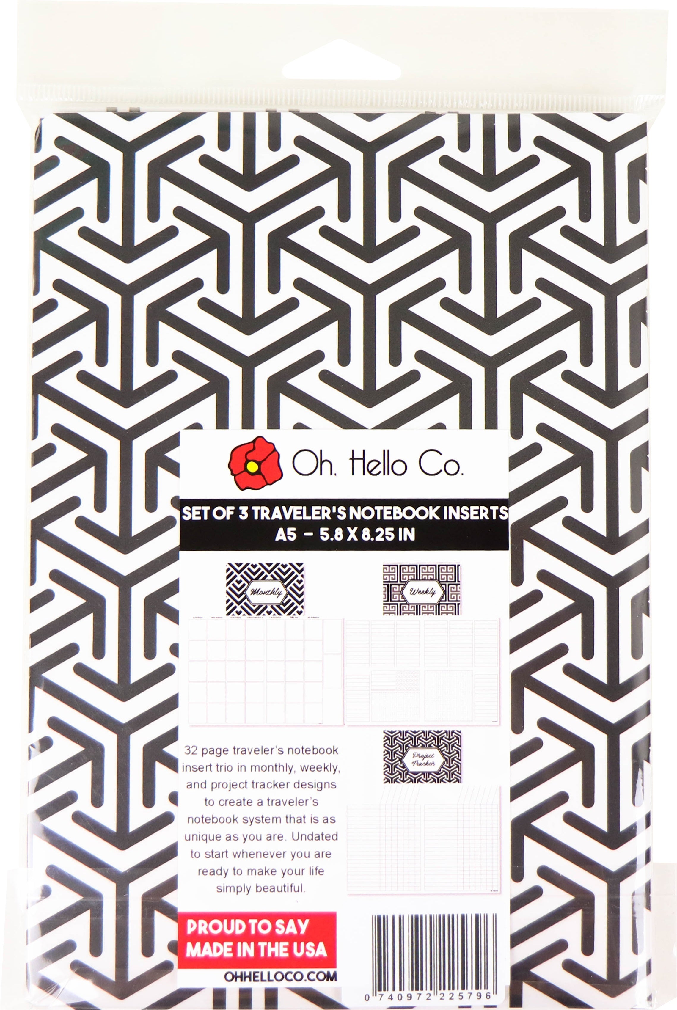Oh, Hello Co. Oh Hello A5 Traveler's Notebooks Insert Bundle 3/Pkg - 605831