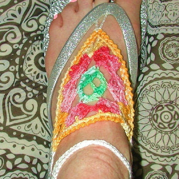 Hippie Flip Flops Barefoot Sandals Bun Cover
