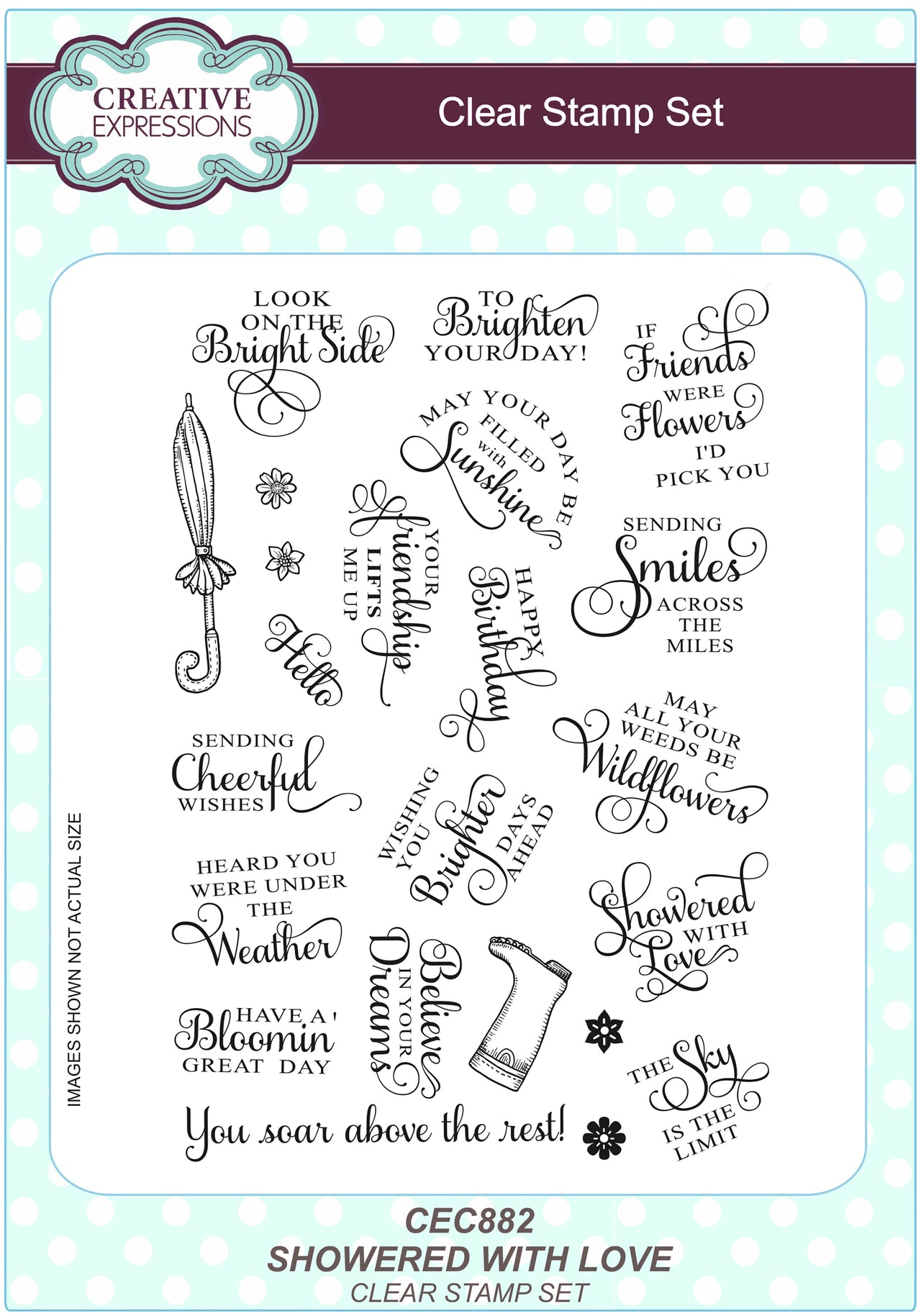 Creative Expressions Clear Stamp Set - Showered With Love