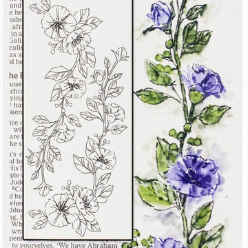 Art Impressions Bible Journaling Clear Stamps - Poppy Border