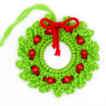 Knitted Wreath Ornament