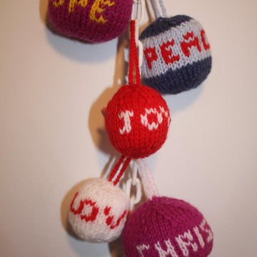 Christmas Baubles-Knit Flat