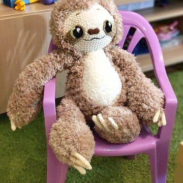 Lenny the Sloth + Eyes pattern (PDF + 9 videos)