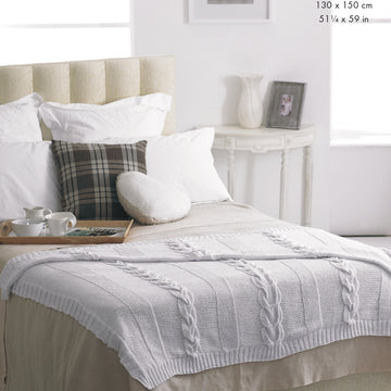 Throws in King Cole Big Value Recycled Cotton Aran - 4145 - Downloadable PDF