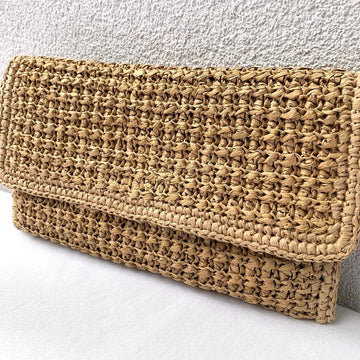 Raffia clutch bag 1