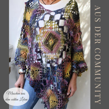 Crochet Pattern Granny Poncho GrannyCouture #1 | Granny Square Poncho | Summer Cover Up PDF