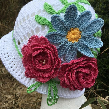 Rose in the Garden Crochet Summer Hat