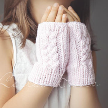 Cable Knit Fingerless Gloves Pattern