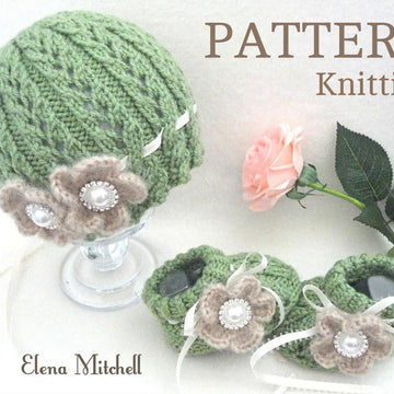 Knitted Baby Set Baby Cap and Baby Shoes