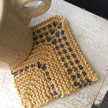Dish Cloth - Mitred Square Decor - Dishcloth