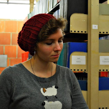 MERIDIAN Lace Slouchy Beanie