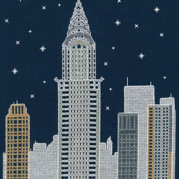 DMC New York by Night 14 Count Cross Stitch Kit - 20cm x 1cm x 25cm