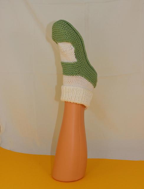 Adult Rib Cuff Sock Slippers