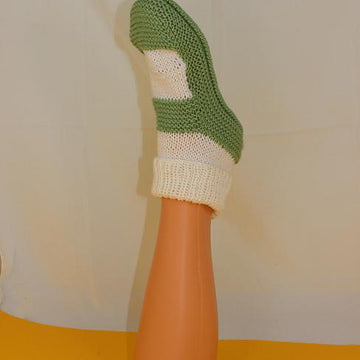 Adult Rib Cuff Sock Slippers