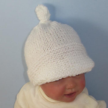 Baby Peak Cap Topknot Beanie Hat