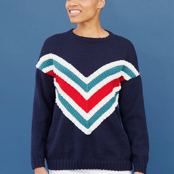 Nadia Jumper - Knitting Pattern For Women in Debbie Bliss Rialto DK