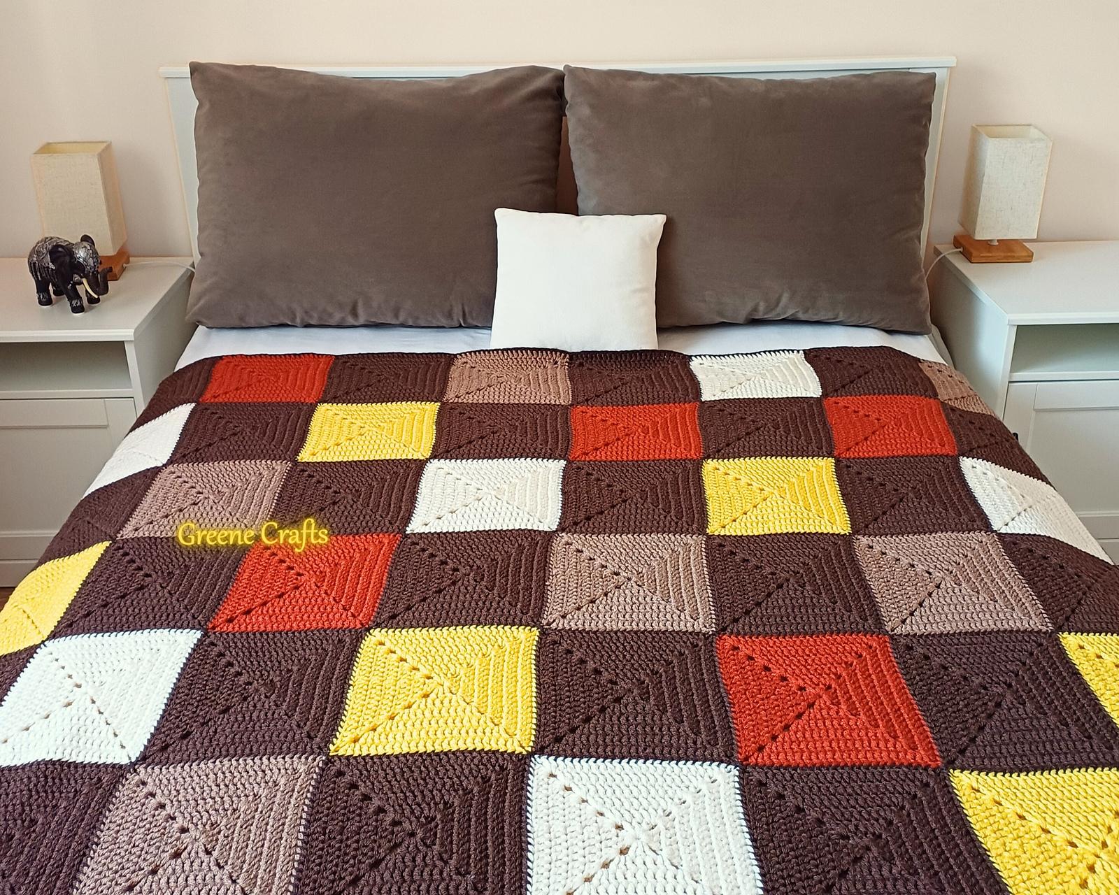 "Rustic Harmony" Granny Square Blanket