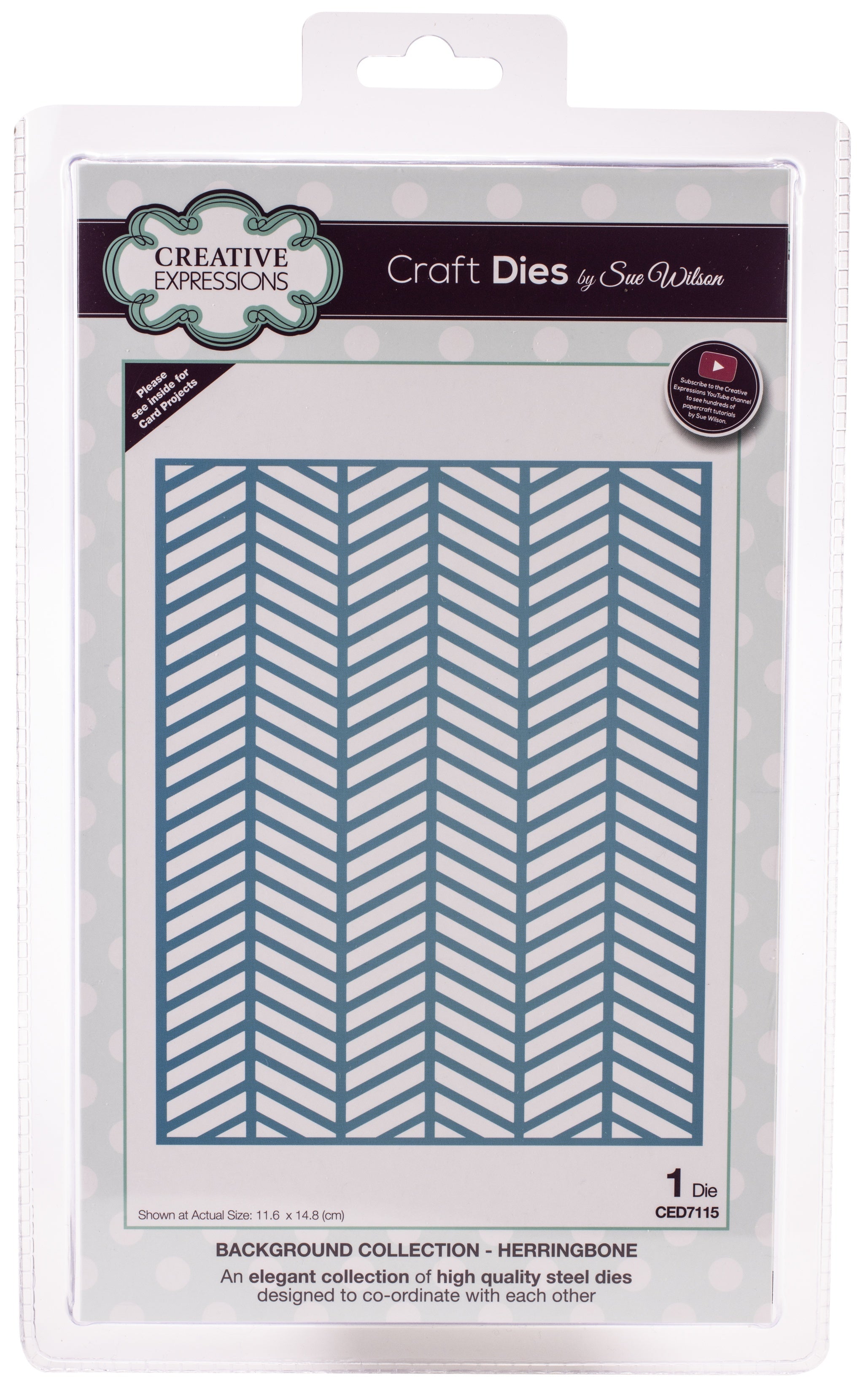 Creative Expressions Craft Dies By Sue Wilson - Background-Herringbone