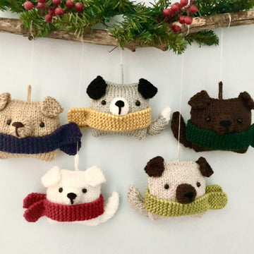 Puppy Christmas Ornament Knit Pattern