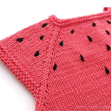 Size Newborn - Knitted Watermelon Romper