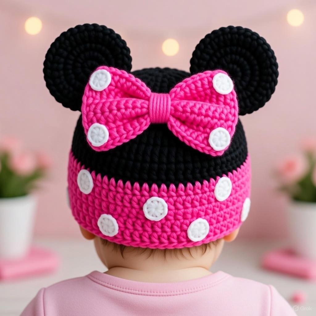 Crochet Baby Beanie Pattern – Ombre Pom Pom Hat (6–9 Months)