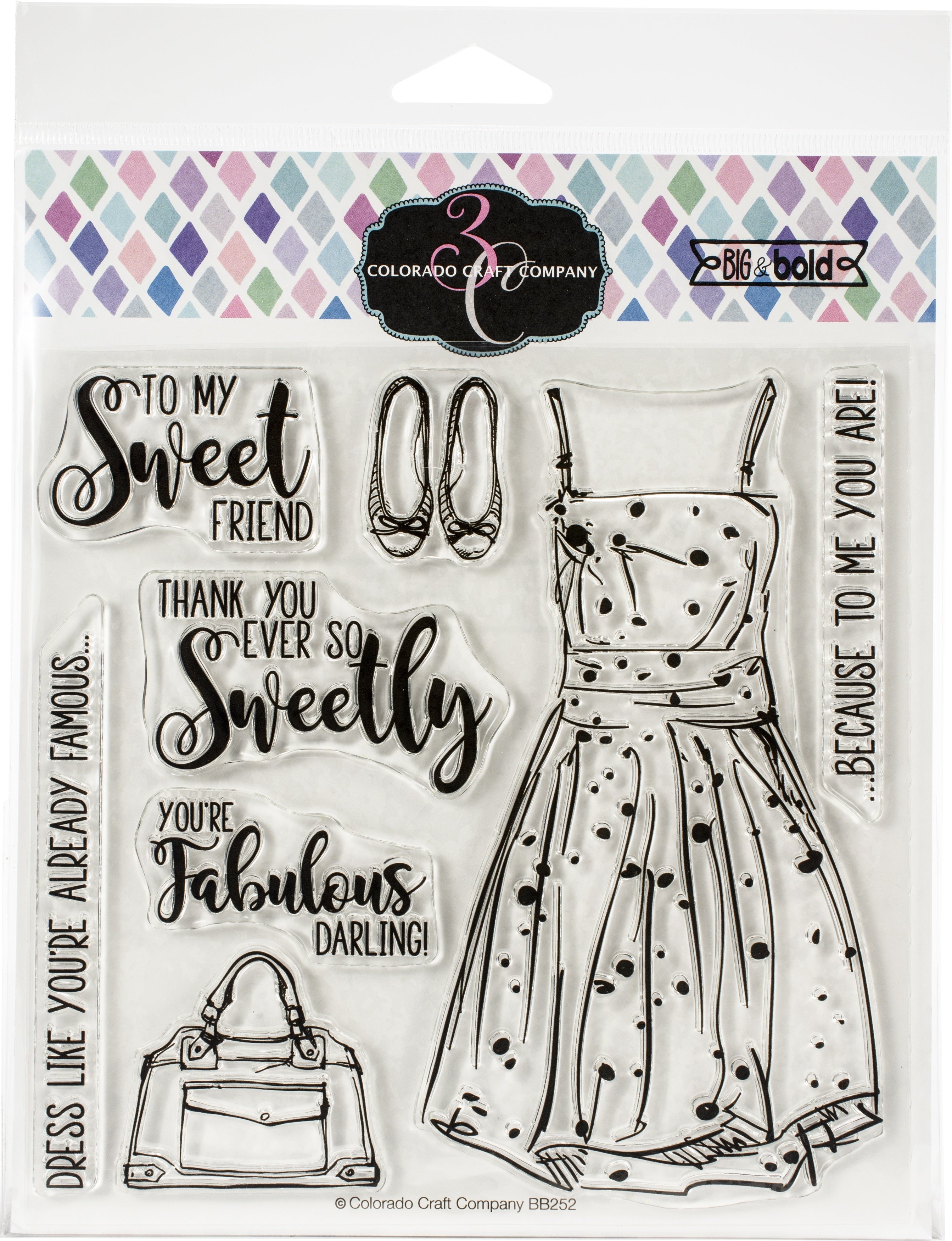 Colorado Craft Company Clear Stamps 6"X6" - You're Fabulous-Big & Bold