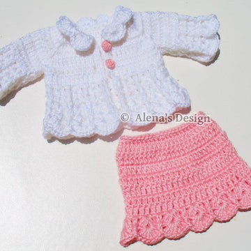 Pink and White Doll Set