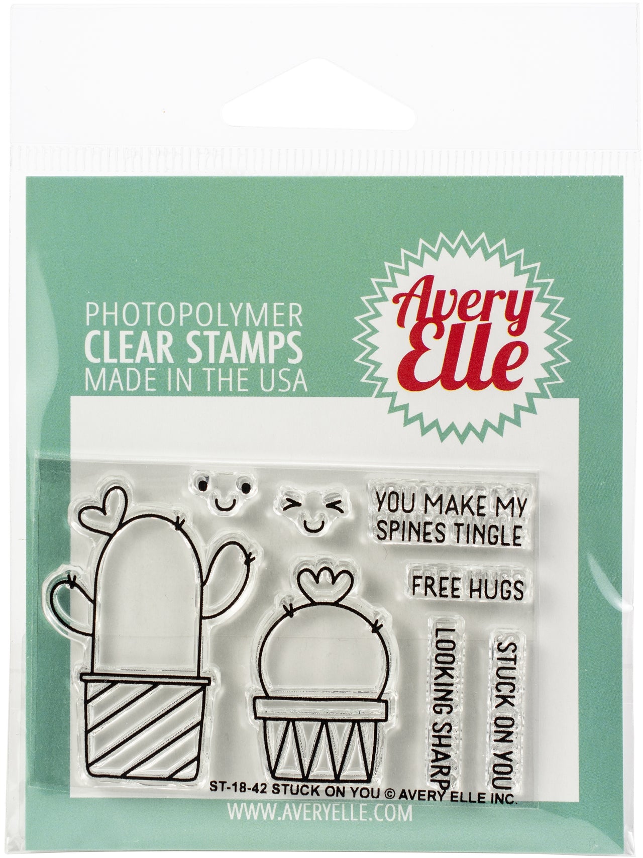 Avery Elle Clear Stamp Set 2"X3" - Stuck On You