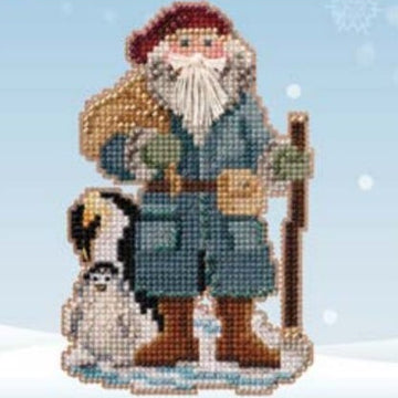 Mill Hill Penguin Santa Cross Stitch Kit - 3.25in x 4.75in