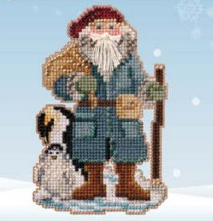 Mill Hill Penguin Santa Cross Stitch Kit - 3.25in x 4.75in